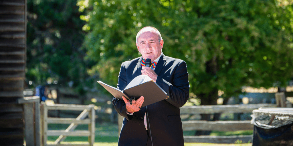 Bronte Price in action at a wedding ceremony